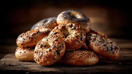 Artisanal whole grain bread collection  fresh bakery products