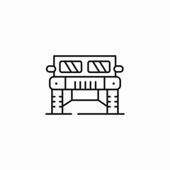 off-road vehicle jeep icon sign vector