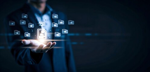 Business progress and the success of the mixed media goals (3D graphics). Artificial intelligence technology concept with text AI on electronic circuit board.