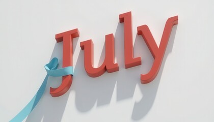 3d styled calendar marked "july 1st" with animated shadow effects.