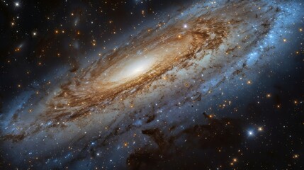 Stunning Deep Space Galaxy Background with Star Clusters and Nebula