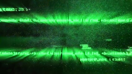 Abstract green computer code background with blurred effect, digital display, matrix style, technology concept - Powered by Adobe