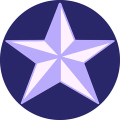 iconic tattoo style image of a star in bright neon color