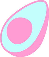 avocado in bright neon color