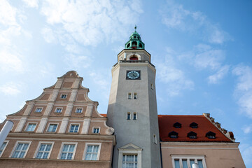 Historic Town Hall Clock Tower and Gabled Building, Olsztyn, Poland