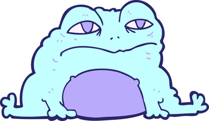 cartoon toad in bright neon color