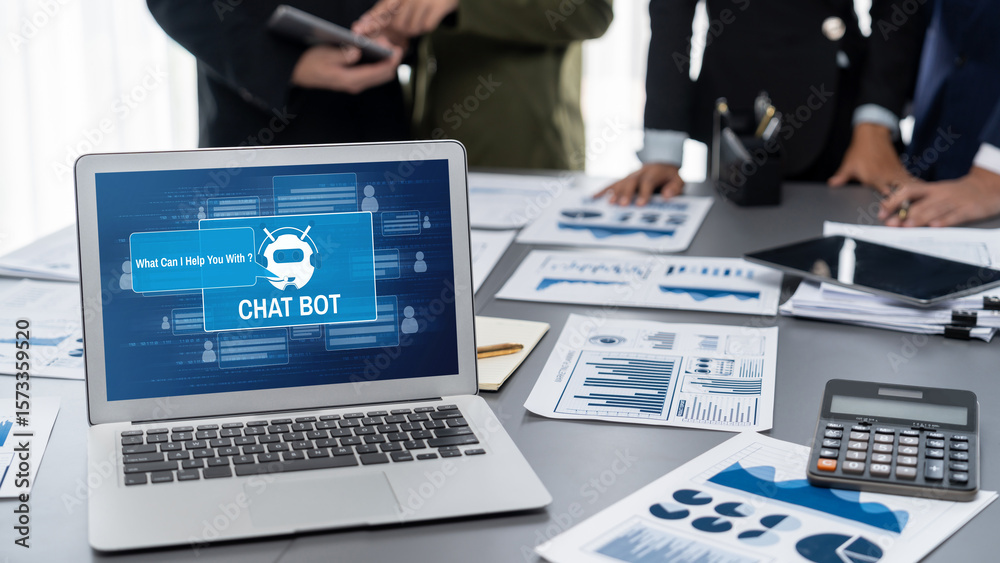 Poster chatbot software application for brisk online business that automatically reply to customer question