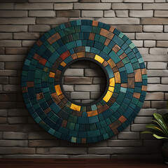 colorful brick wall Modern and stylish 