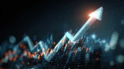 Upward Trend: A Digital Representation of Growth and Success in the Stock Market