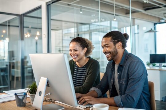 Businessman Analyzing Charts on Tablet During Meeting | Woman Working at Desk with Laptop and Notepad | Remote Employee Working from Home Office | Creative Team Reviewing Design on Laptop