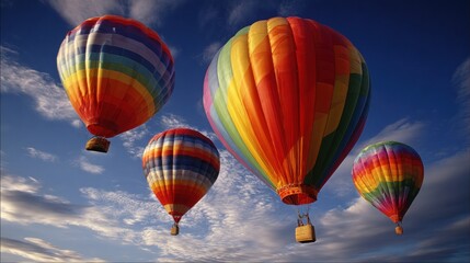 Obraz premium Colorful hot air balloons in a vibrant sky