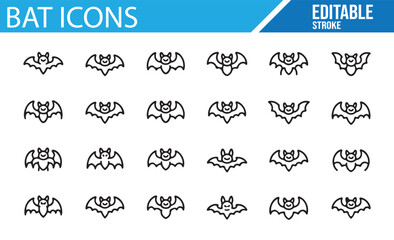 Vector Bat Creatures for Halloween Decorations and Digital Design