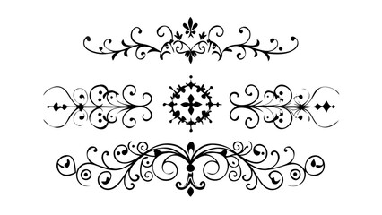 Obraz premium Download decorative flourish vector art designs for graphic design and crafts