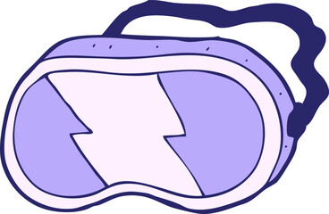 cartoon goggles in bright neon color