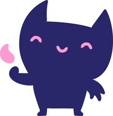 little devil in bright neon color