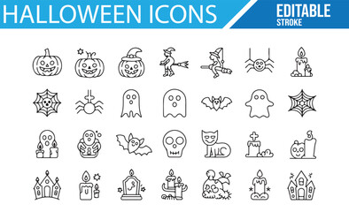 Editable Halloween Illustrations for Creative Projects and Branding