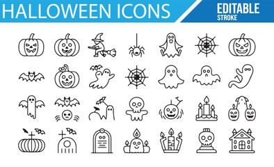 Halloween Themed Icon Set for Digital and Graphic Designers