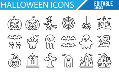 Halloween Vector Symbols for Digital Design and Halloween Graphics

