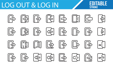 Security and Login System Icons Set for Website Authentication
