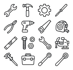 Obraz premium Travel essentials collection, journey icon set. adventure and navigation symbols pack