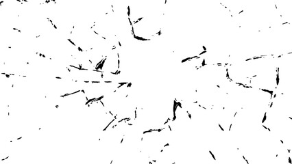 Fototapeta premium Crack effect collage of broken glass on white background. Transparent cracked black glass texture. Collection of cracks of broken glass on black background. Concept of shots on the window for design.