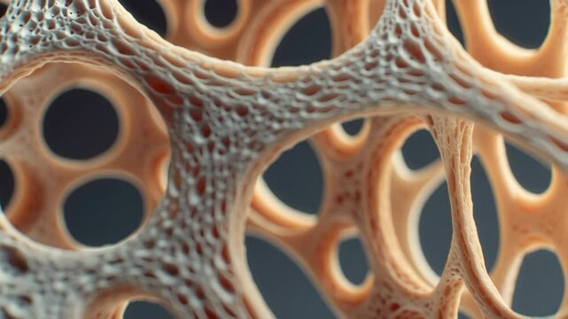 Bone strength structure porous texture closeup revealing natural organic pattern and detailed microscopic surface with biological framework depth
