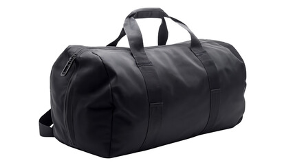 black  bag for gym isolated on white background , transparent png	
