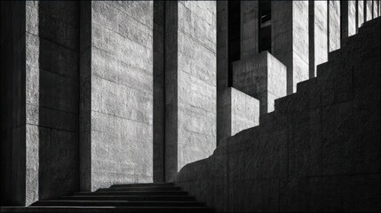Concrete steps and shadows