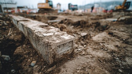 Construction site foundation