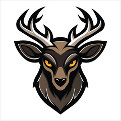 Reindeer sport logo icon design illustration.