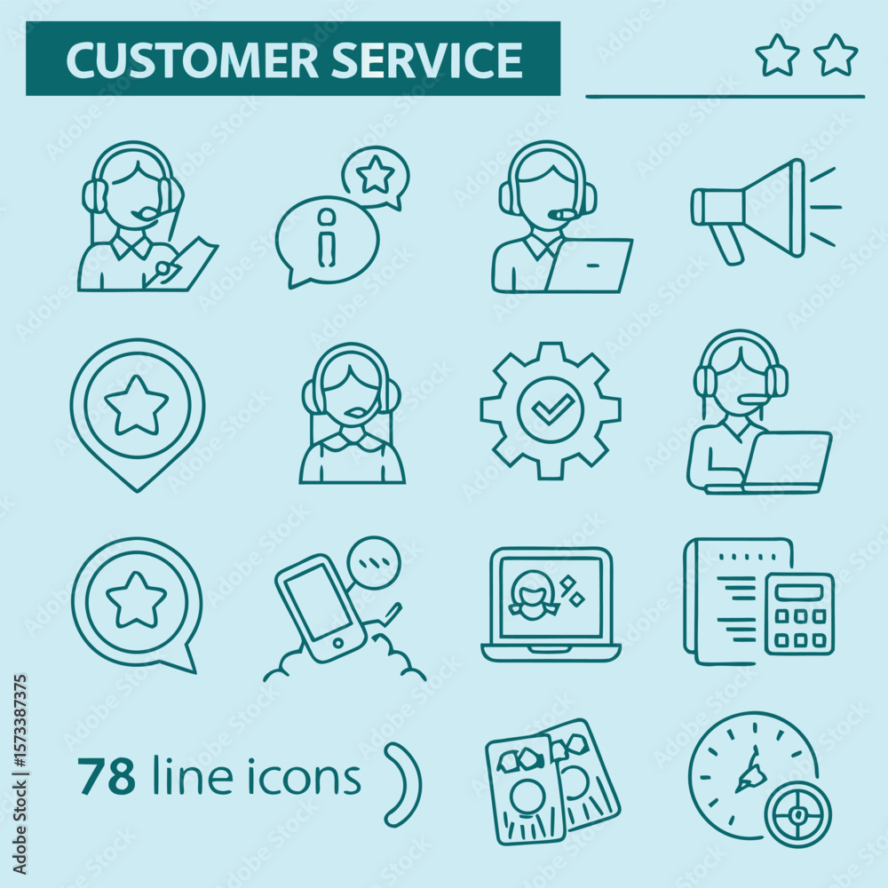 Poster seventy eight minimalist line icons featuring geometric shapes and symbols ideal for modern design p