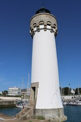 lighthouse in the port Haliguen , Quiberon, France 