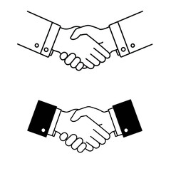 Business agreement handshake graphics showcase partnership, negotiation, and deal making with simple, professional appeal.