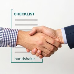 Illustration of a handshake seals a deal, symbolizing a successful business agreement
