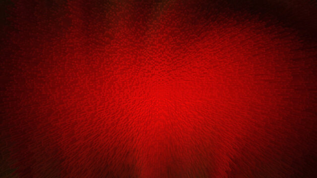 Abstract red background with 3d pixelated texture and radial burst effect