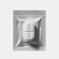 White Pill in Foil Packaging
