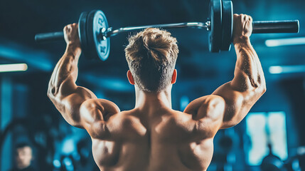  A person performing an overhead press with dumbbells, building shoulder strength (1)