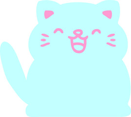 cute little cat in bright neon color