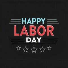 Illustration of happy labor day greeting card design
