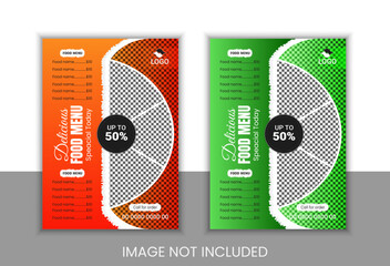 Elegant restaurant Food Menu Template, Restaurant cafe menu, template design.