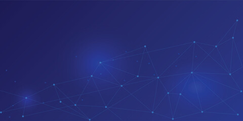 abstract polygonal space background with connecting dots and lines. 3 d rendering