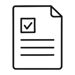 Fototapeta premium Checklist Document Icon Vector Outline Illustration