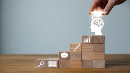 businessman holding a graph on the desk