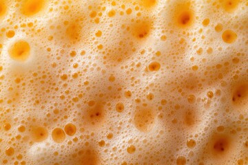 Bubbling foam action beverage creation close-up indoor environment macro view beverage concept