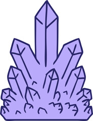 hand drawn cartoon doodle of crystal gems in bright neon color