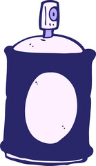 cartoon spray can in bright neon color