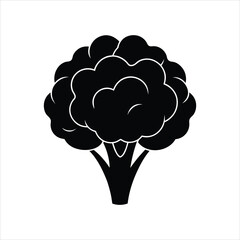 Black Cauliflower Vegetable Silhouette