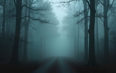 Misty Old Forest. High quality