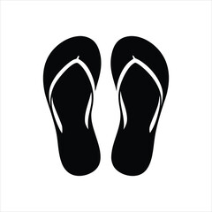  Flip-Flops Silhouette Vector Icon
