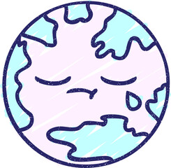 Obraz premium World Chalk Drawing in bright neon color